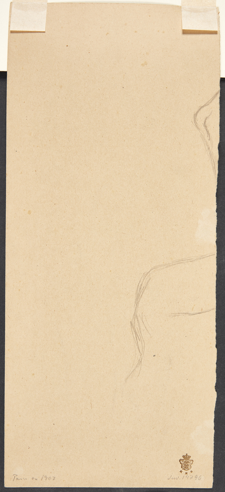 Let rids af siddende model, Sigurd Swane, 1907